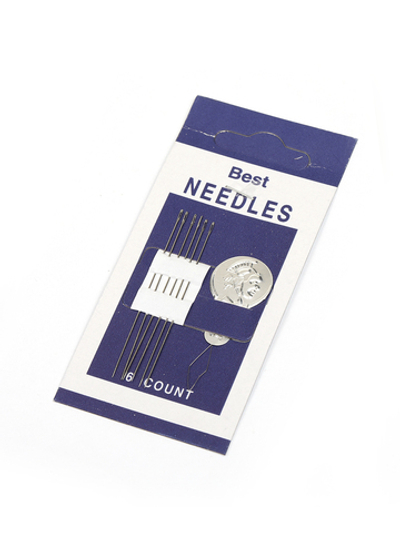 Иглы швейные ручные НN-F-160 для вышивания бисером с нитковдевателем