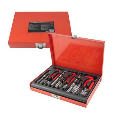 Набор приспособлений и футорок для восстановления резьбы(М6х1, М8х1.25, М10х1.25) 88пр., в металлическом кейсе Forsage F-9088U1