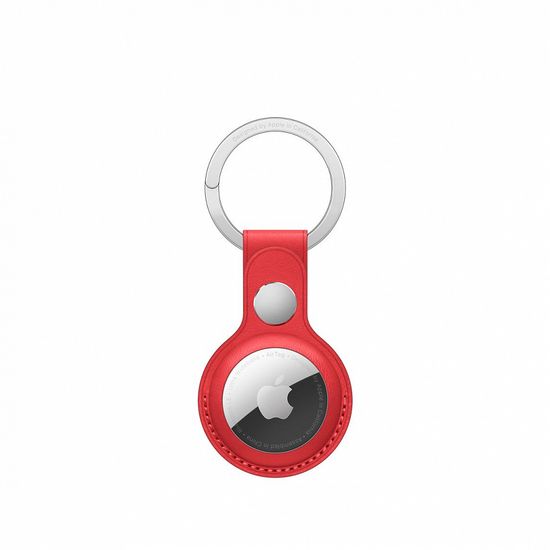 Кожаный брелок для AirTag с кольцом для ключей PRODUCT(RED)