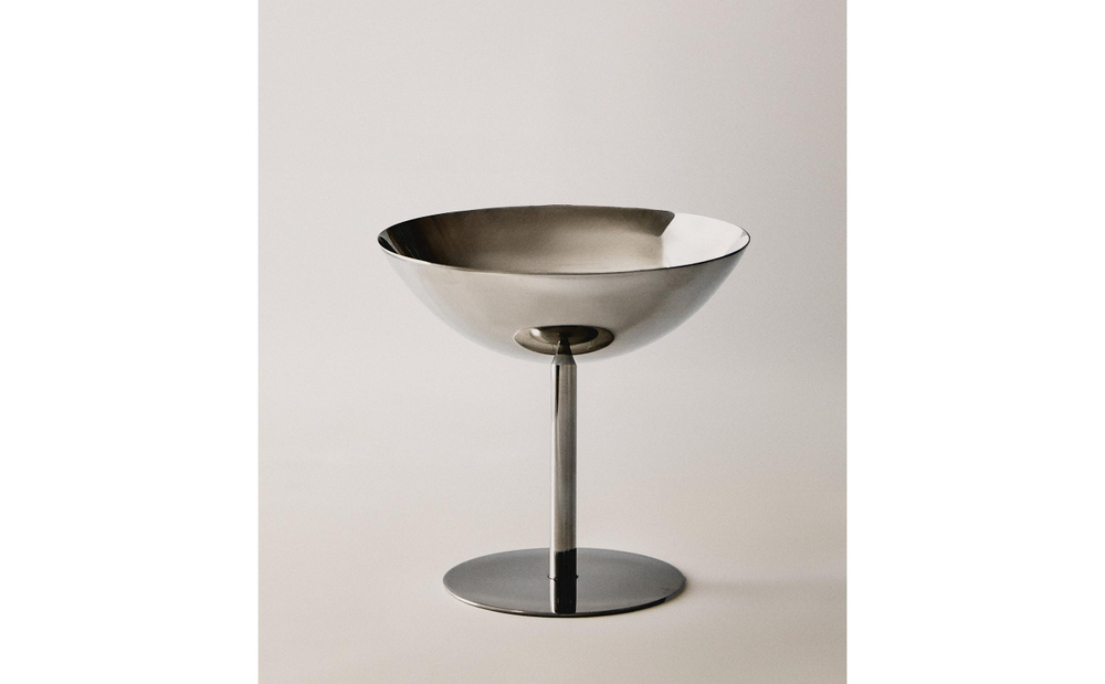 Zara Home бокал из нержавеющей стали, цвет серебристый, 12.8 см