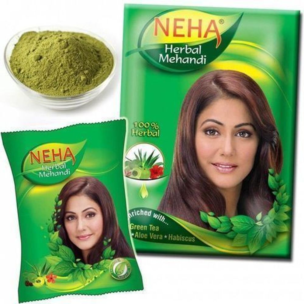 Хна для волос Neha Herbal Henna Green с травами 25 гр.