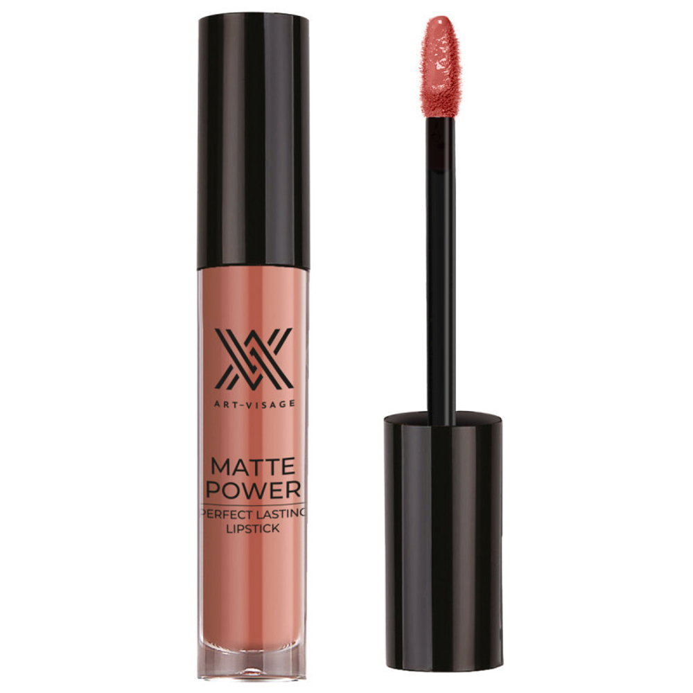 Art-Visage Помада для губ Matte Power, стойкая, тон №25, Персиковый нюд, 5,5 мл