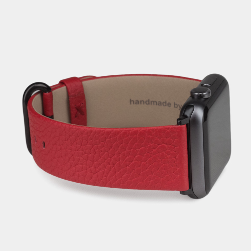 Ремешок для Apple Watch 40/41/42 mm из кожи теленка, красного цвета
