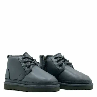 Ugg Kids Neumel II Zip Leather Grey