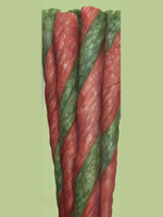 Роллы для чистки зубов собак с говядиной "Чистим зубы. Деревенские лакомства" набор из 8 упаковок по 0,1кг