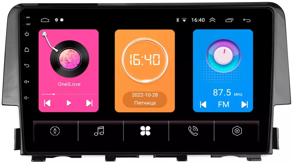 Магнитола для Honda Civic 10 2015-2021 - OEM GT9-650 на Android 10, 2ГБ-16ГБ