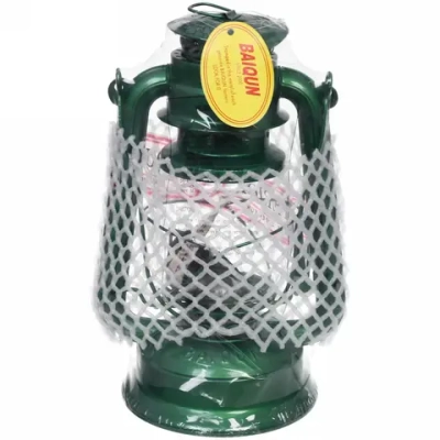 Лампа керосиновая «Винтаж» 28см 280мл переносная, цвет зеленый