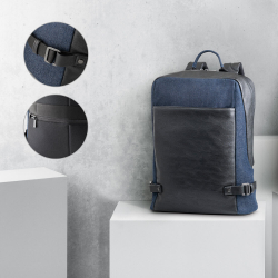 DIVERGENT BACKPACK I. Рюкзак для ноутбука до 15.6'' из джинса и PU