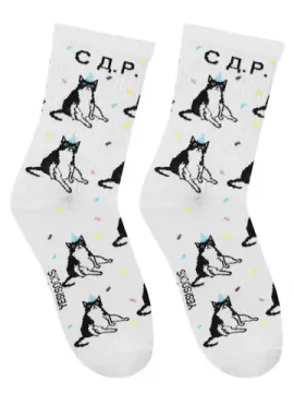 Носки "С ДР" с котом 35-40