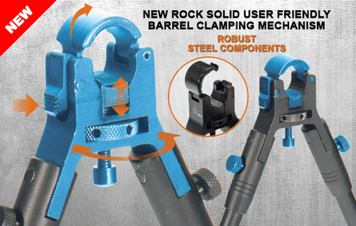 Сошки UTG на ствол диаметром 1-1,9см, высота 15,7-17см (TL-BP18S-A)