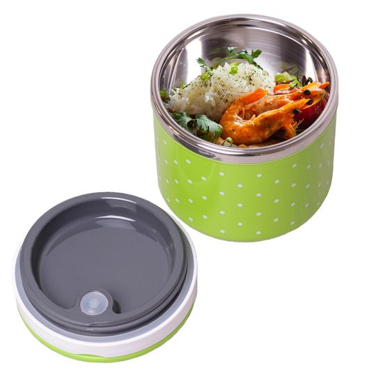 Ланч-бокс круглый 680 мл. Kamille КМ 2102 пластик, нержавеющая сталь