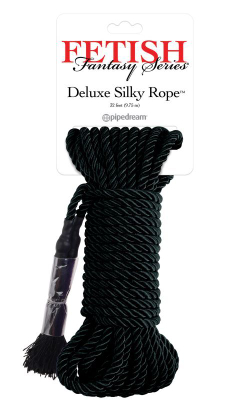 Pipedream Deluxe Silky Rope - Веревка для фиксации черная