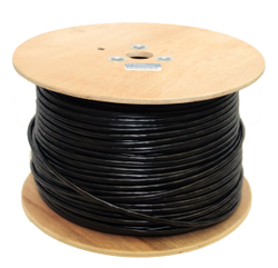 5bites Кабель US5505-305CPE-M витая пара UTP/SOLID/5E/24AWG/COPPER/PE+PVC/BLACK/OUTDOOR/MESSENGER/DRUM/305M