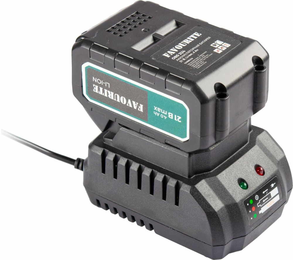 УШМ акк. FAVOURITE OBS 21 FG 125C 21В, бесщет. +1*4Ач +ЗУ (150111221)