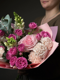 Сборный букет «Розовое волшебство»