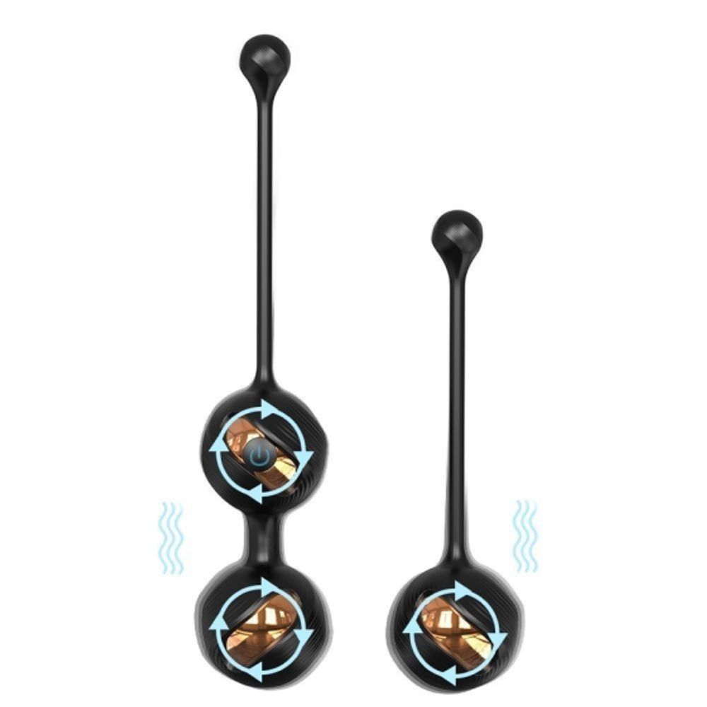 Набор из 2 черных виброшариков Gem-Rct