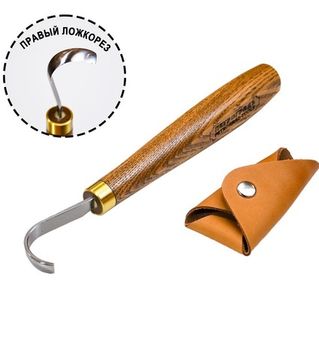 Нож для резьбы по дереву, ПЕТРОГРАДЪ, Ложкорез, модель N1/22, правый