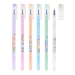 Ручка гелевая, пиши-стирай, Basir, синие чернила, серия "Знаки зодиака", цветной корпус, 12 шт