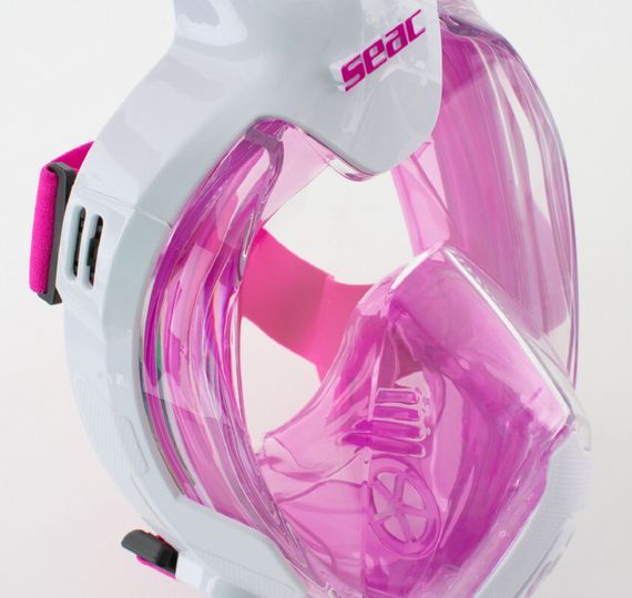 Маска полнолицевая Seac Fun белый/розовый
