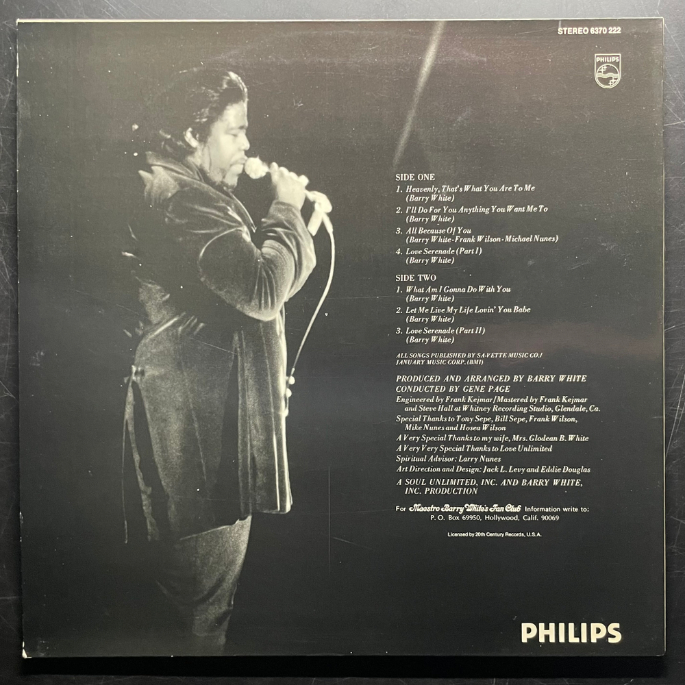 Barry White ‎– Just Another Way To Say I Love You (Скандинавия 1975г.)