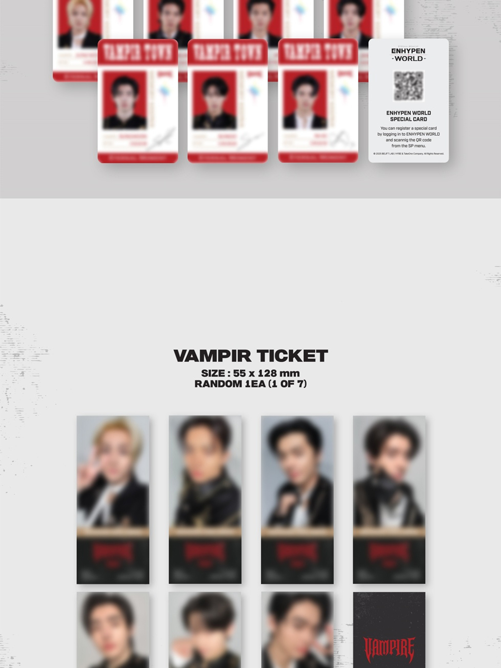 товары ENHYPEN - ENHYPEN WORLD COUPON CARD COLLECTION VAMPIRE BASIC Version