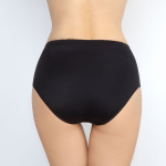 Трусы-слипы со средней посадкой и кружевными вставками (Размер: 50) (Цвет: белый)