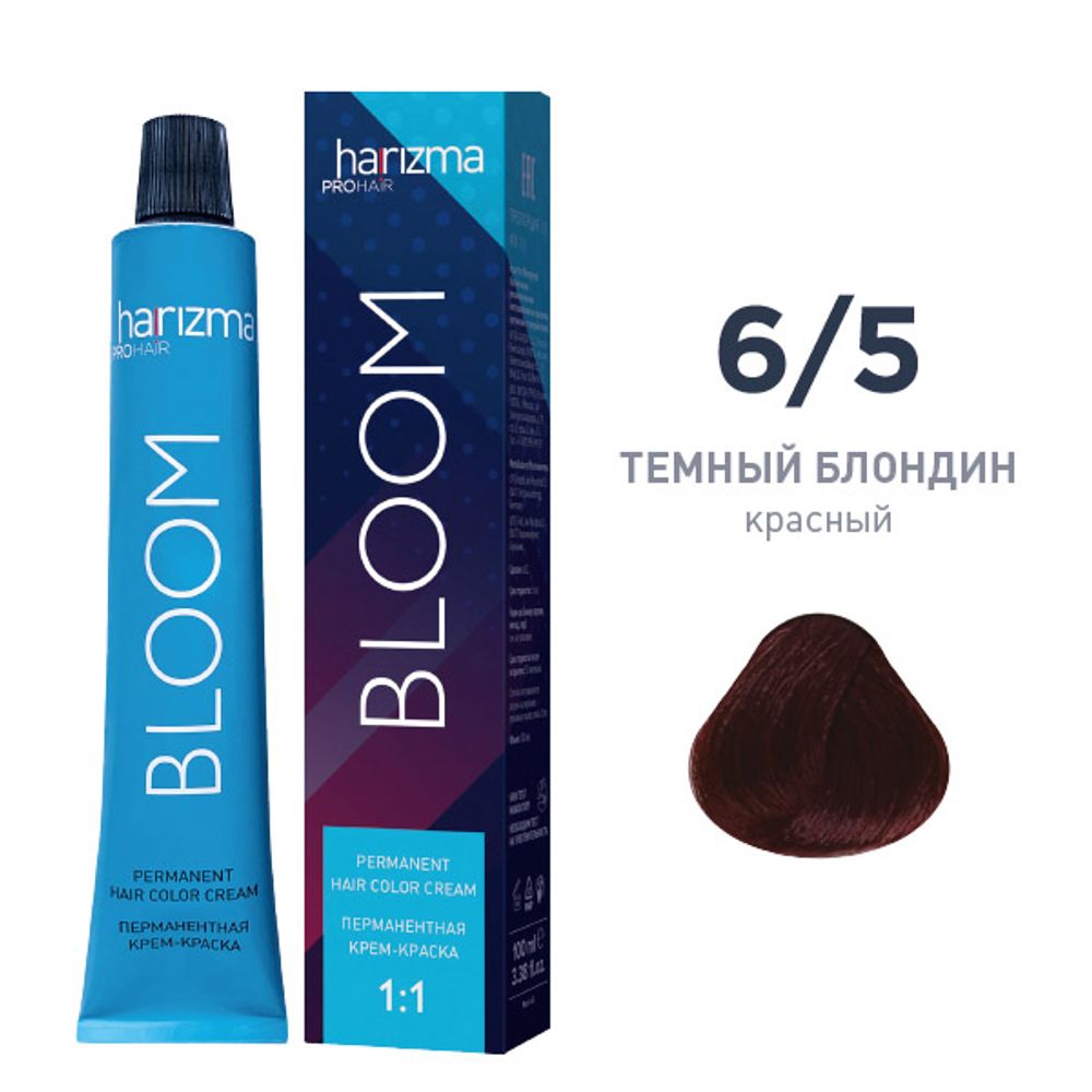 Перманентный краситель Bloom 6/5 Темный блондин - красный 100 мл