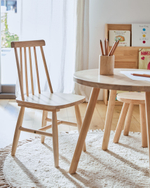 Детский стул Kristie из массива каучука с натуральной отделкой