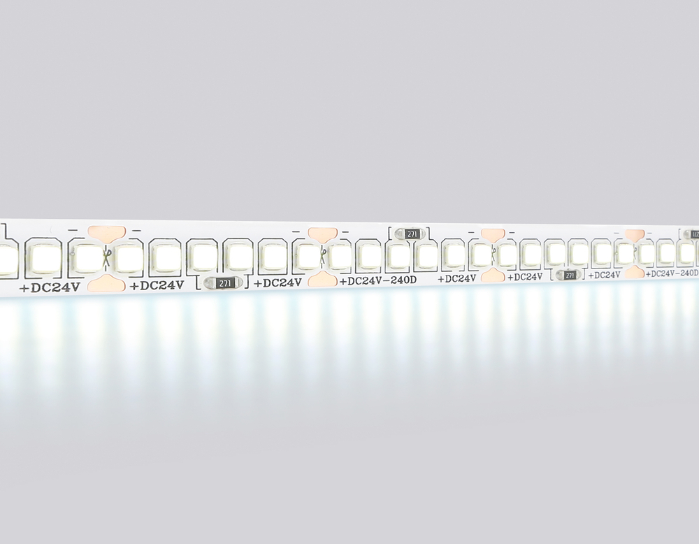Светодиодная лента GS3503 2835 240Led /22W m/ 24V IP20 6500K/ 5000*10*1.2mm/ кратность резки 25mm (2 конт.)