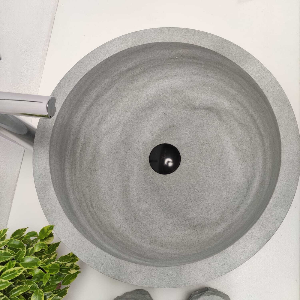 Раковина из андезита Drum Blue Kecil DA-60919 45*45*15