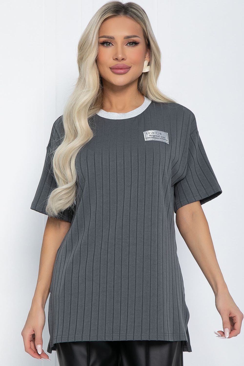 Футболка Ника (серая) Б12435-7 LT Collection