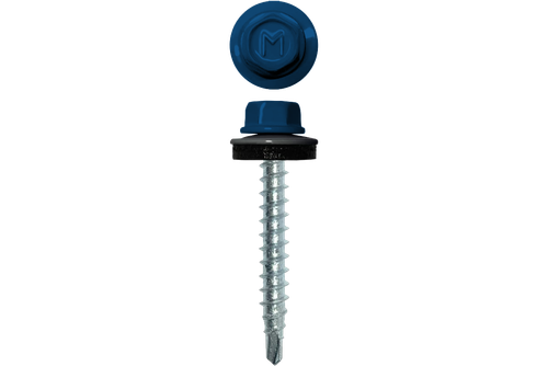 Саморез кровельный Daxmer 4,8х35 RAL 5005 (250) сверло №1