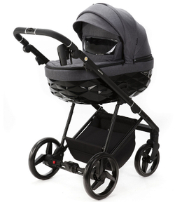 Детская коляска Adamex Quantum 2 в 1 Q-TK66 (Т.СЕРЫЙ)