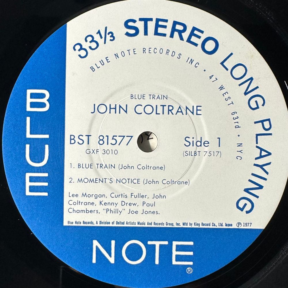 John Coltrane ‎– Blue Train (Япония 1977г.)