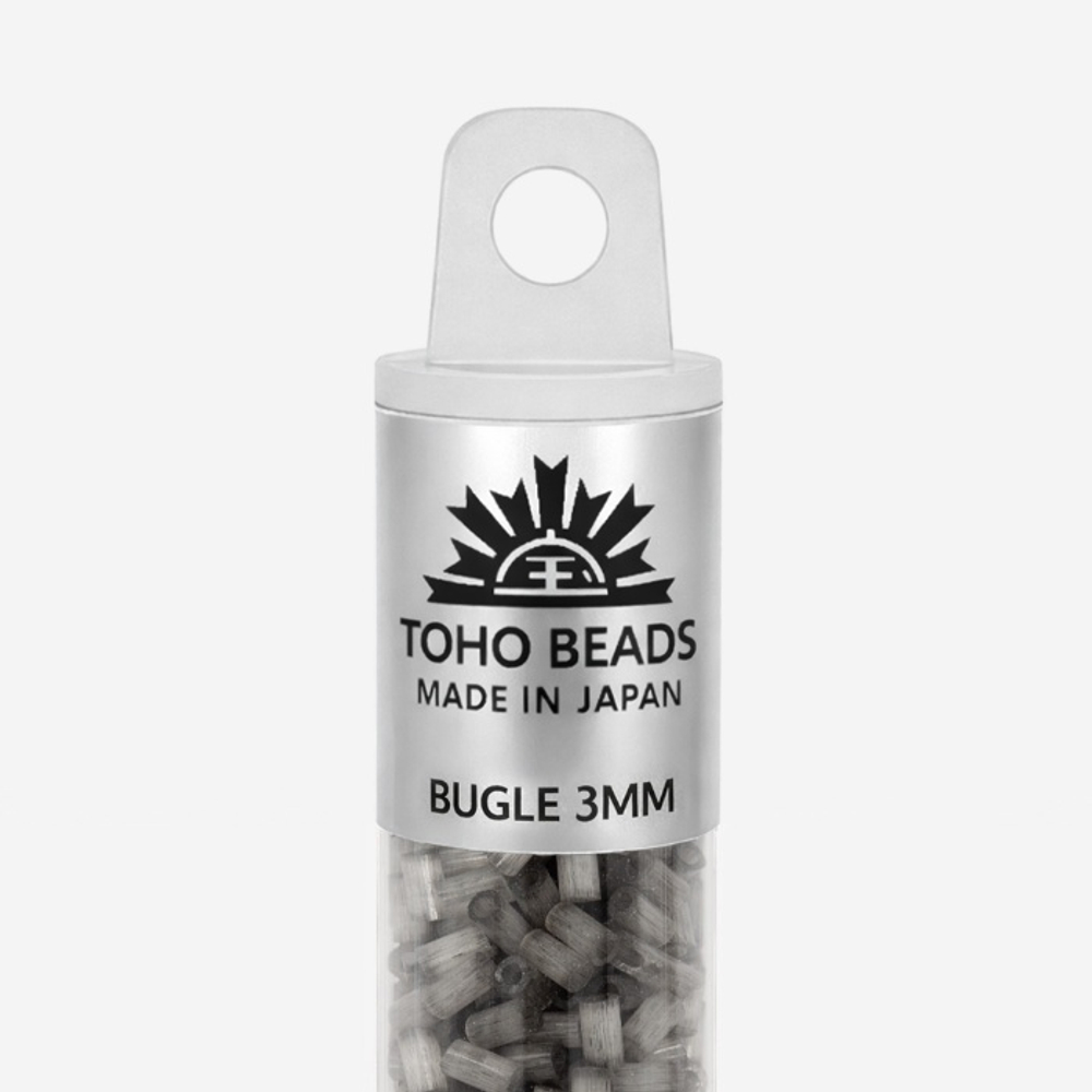 Японский бисер TOHO Bugle (стеклярус) 3mm (№1454), сатиновый непрозрачный