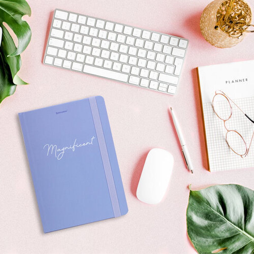 Блокнот с резинкой в клетку 96 л., А5 145х203 мм, твердая обложка, BRAUBERG, "Pastel", 115533