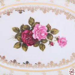 Блюдо овальное Queen's Crown Aristokrat Роза 32 см