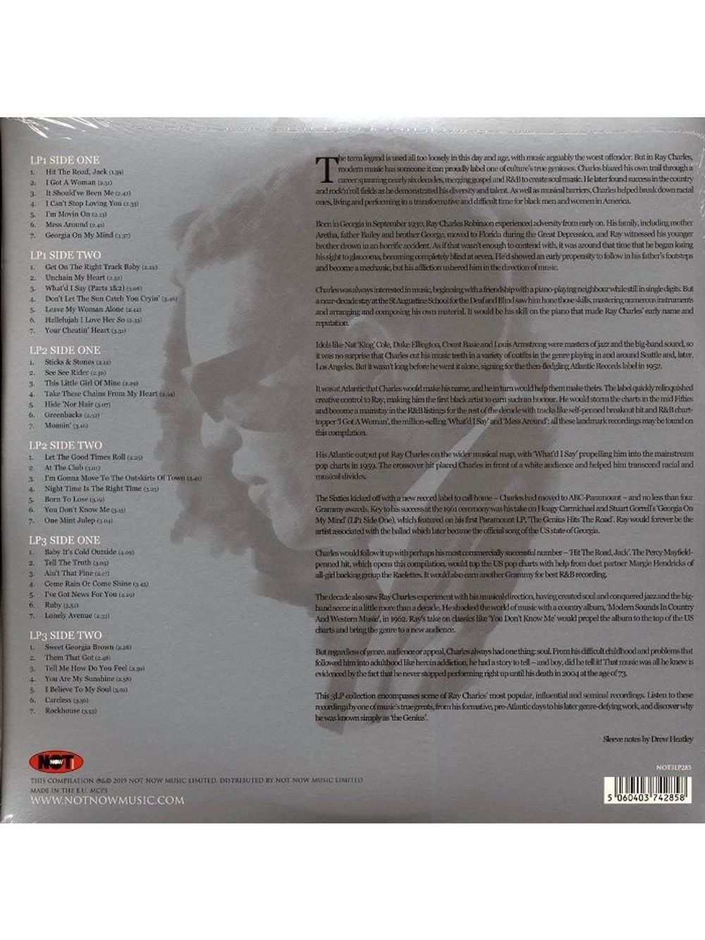 Ray Charles - The Platinum Collection (White 3LP) Новая запечатанная виниловая пластинка Рэй Чарльз