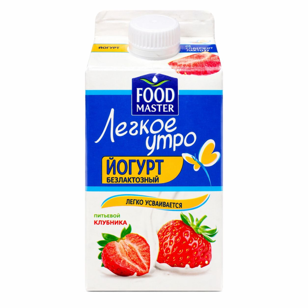 Йогурт Food Master Легкое утро Клубника 450 гр