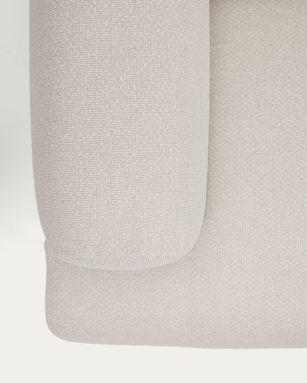 2-местный диван Aurum из шенилла цвета экрю и бежевого металла 210 см