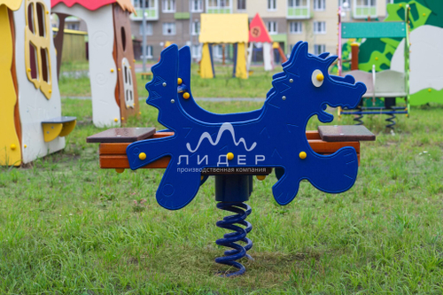 Качели-балансир на пружине “Серый волк”