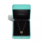 Подвеска из жёлтого золота 18к(750проба) с чёрным ониксом и бриллиантами, Tiffany💠 ✨Exclusive ✨