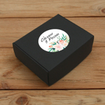 Наклейка стикер глянцевая круглая 40 мм 150 шт "Спасибо Обняли Приподняли"