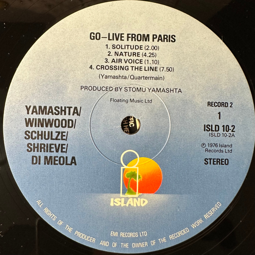 Stomu Yamashta's Go ‎– Go Live From Paris 2LP (Англия 1976г.)