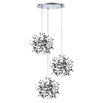 L3PR721134 Подвес тройной круглый EXTRA 3x3x5W(led) G9  (721134 - 3 + 572134 -1) ХРОМ