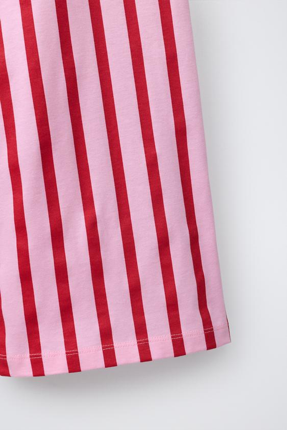 ZARA БРЮКИ WIDE LEG В ПОЛОСКУ, РОЗОВЫЙ