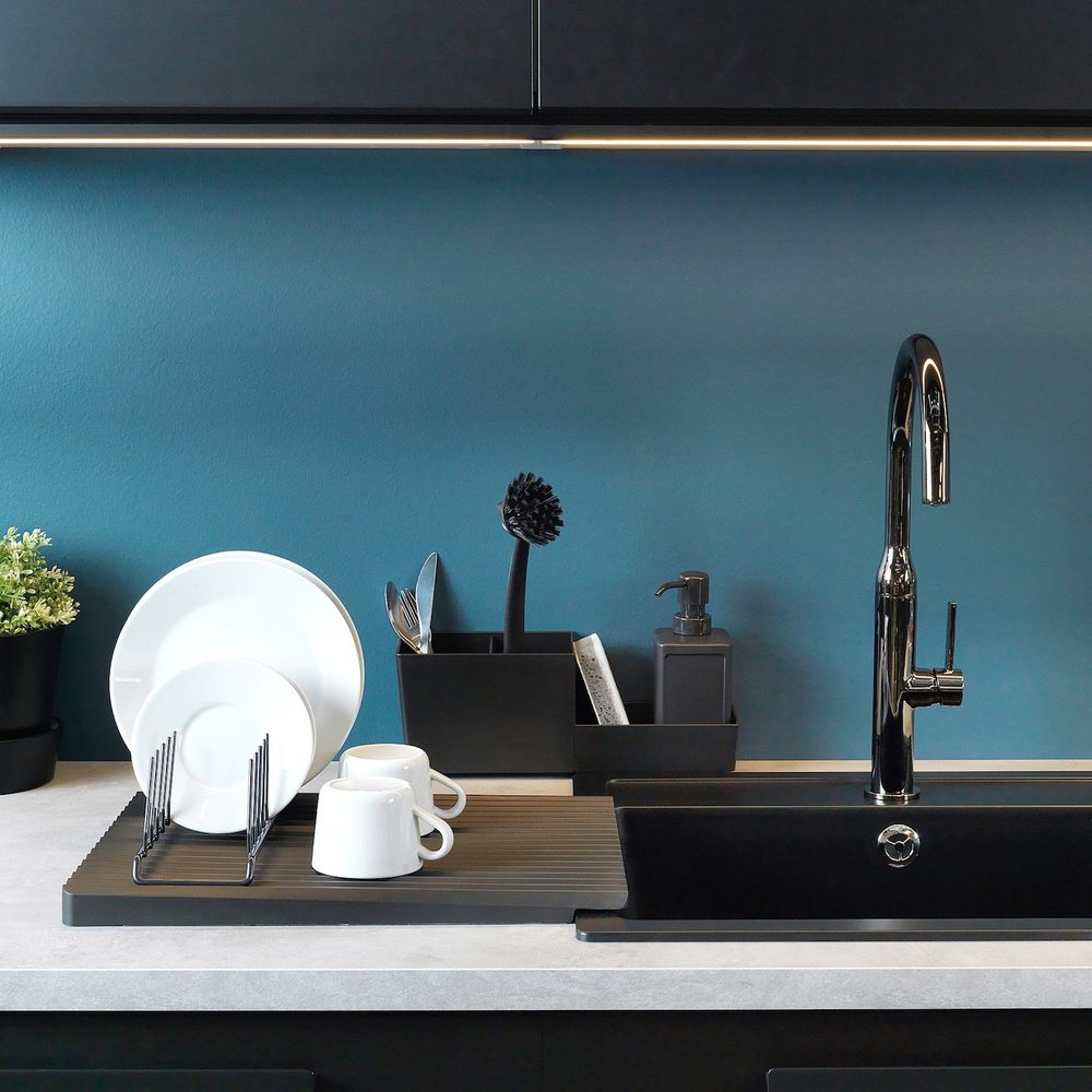 Щетка для мытья посуды IKEA RINNIG (РИННИГ), Темно-серый, 29 см