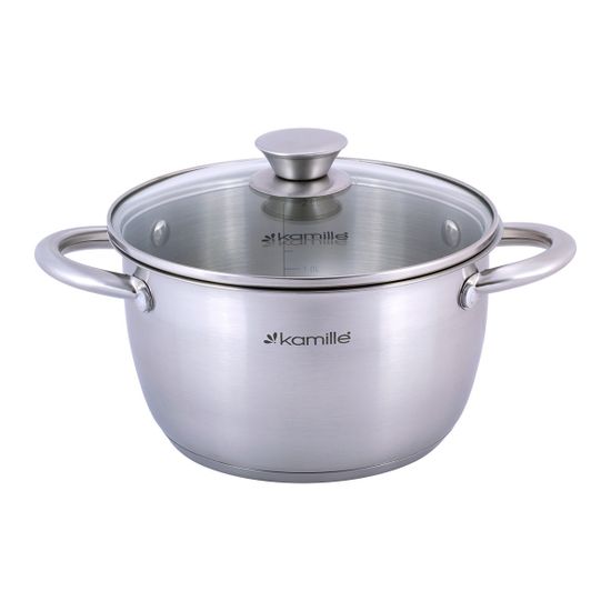 Набор кастрюль 8 предметов Kamille KM 4904 из нержавеющей стали 1,5 л; 2 л; 3 л; 5 л.