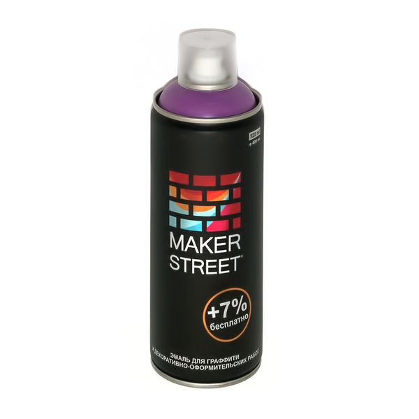 Эмаль для граффити 400 мл, 408 Сиреневый, Makerstreet MS400
