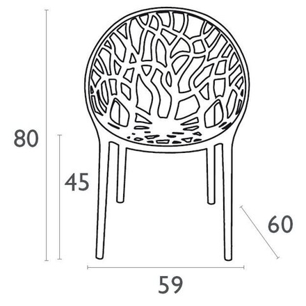 Кресло прозрачное, Siesta Contract Crystal, прозрачный